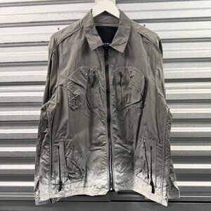 A-COLD-WALL grey recycled polyamide CUSTOM WHITE PAINTED lightweight jacket